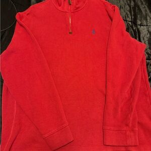Ralph Lauren Red Zip-Up Sweater
